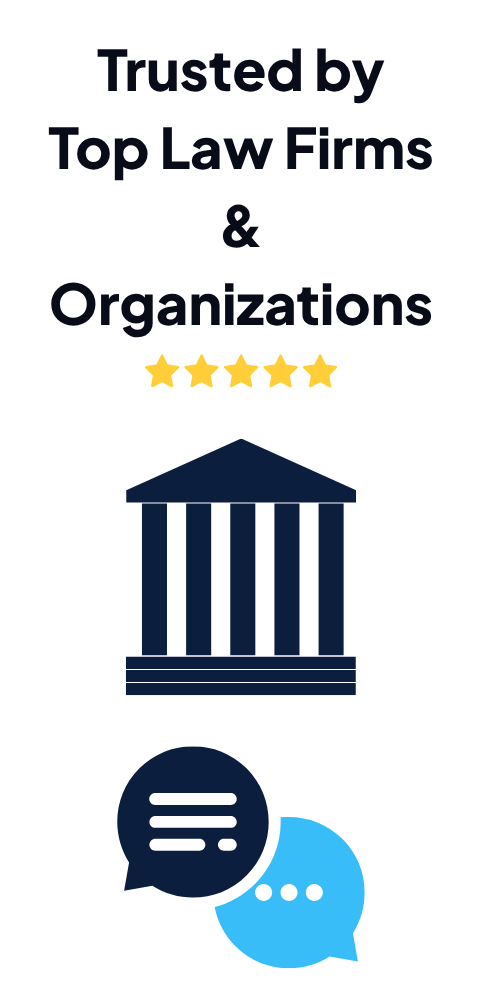 Trusted by top law firms and organizations - 5 star rating